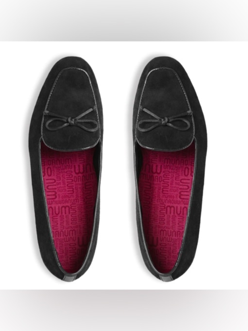 Munro Women’s Rossa Black Suede Slip-On Loafers Size 10